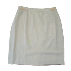 *NWT Max Mara 100% Wool Classic Mini Skirt Light Yellow Size S